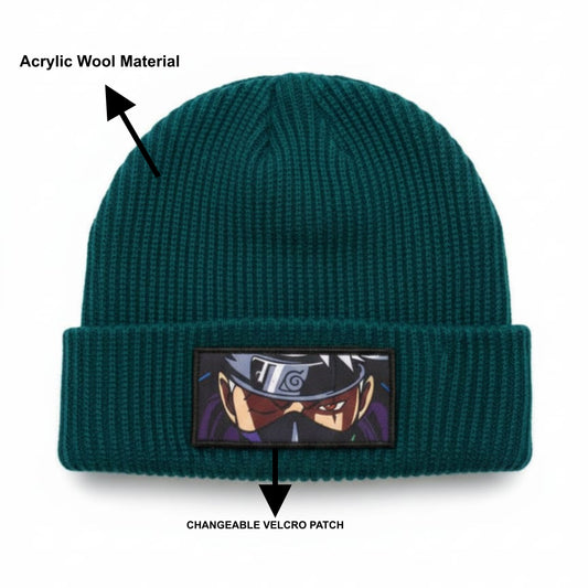 Dark Sea Green Woven Beanie