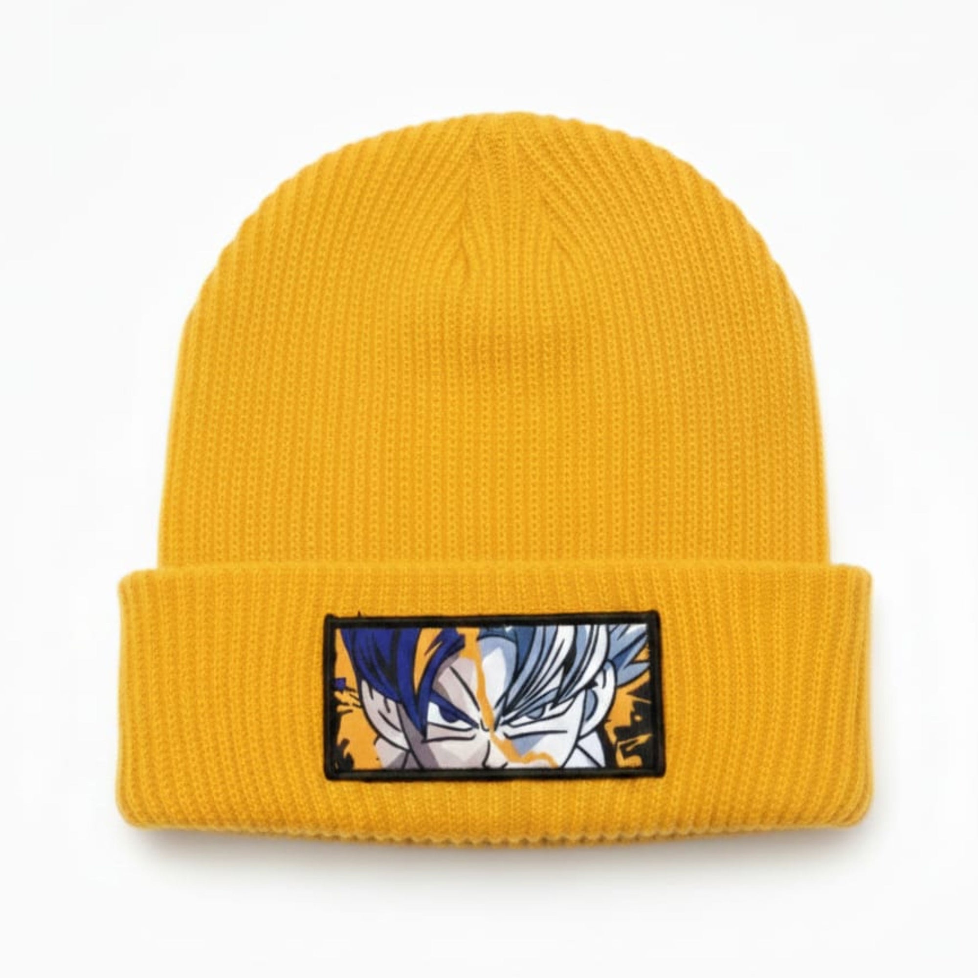 Gold Neon Yellow Woven Beanie