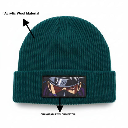 Dark Sea Green Woven Beanie