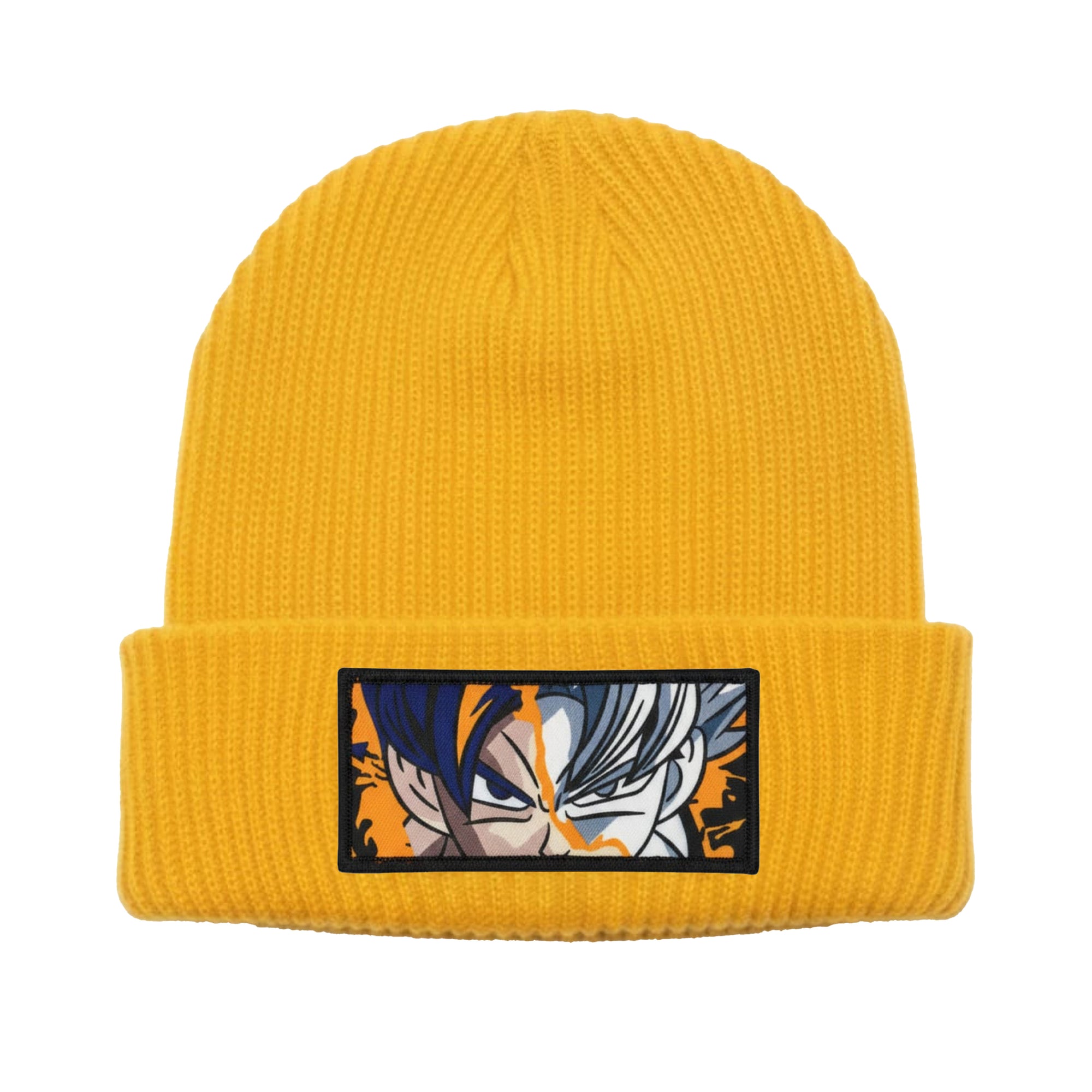 Gold Neon Yellow Woven Beanie