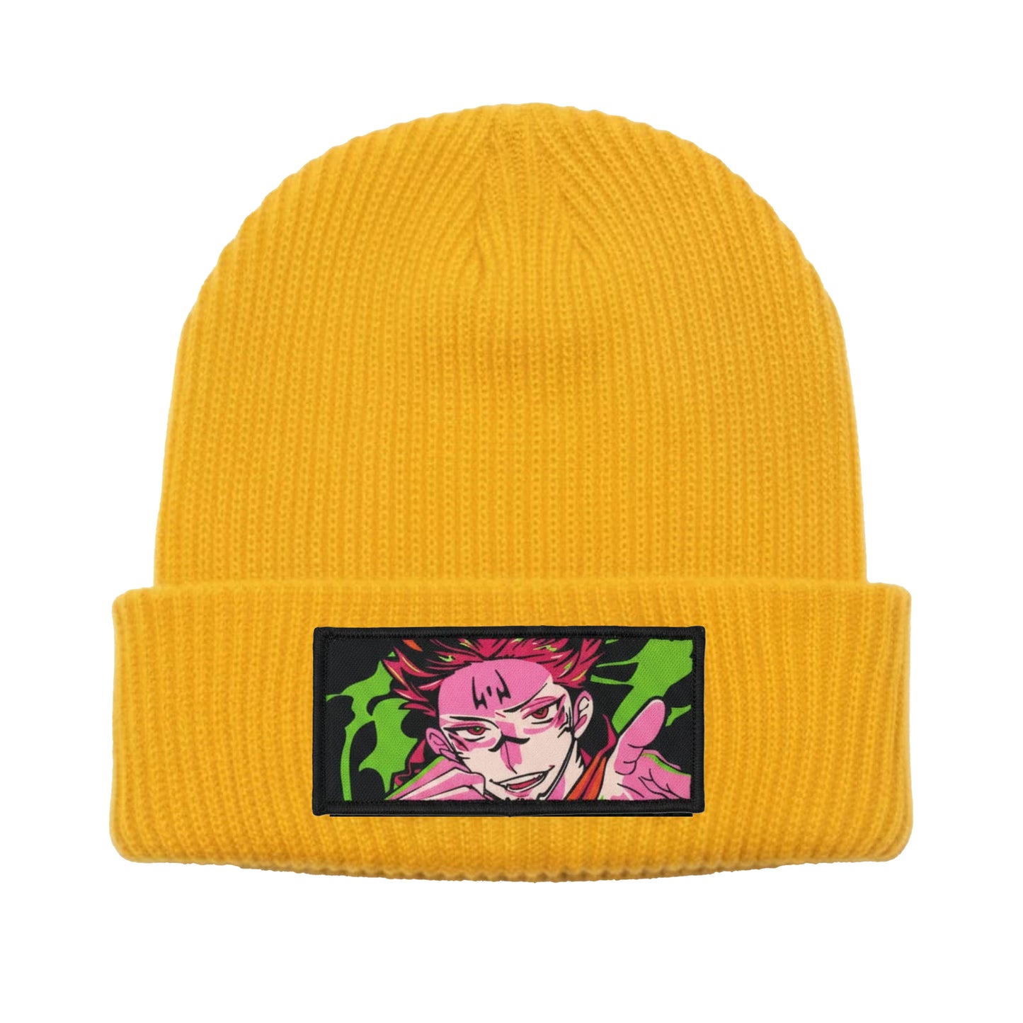 Gold Neon Yellow Woven Beanie