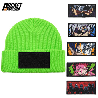 Neon Green Woven Beanie